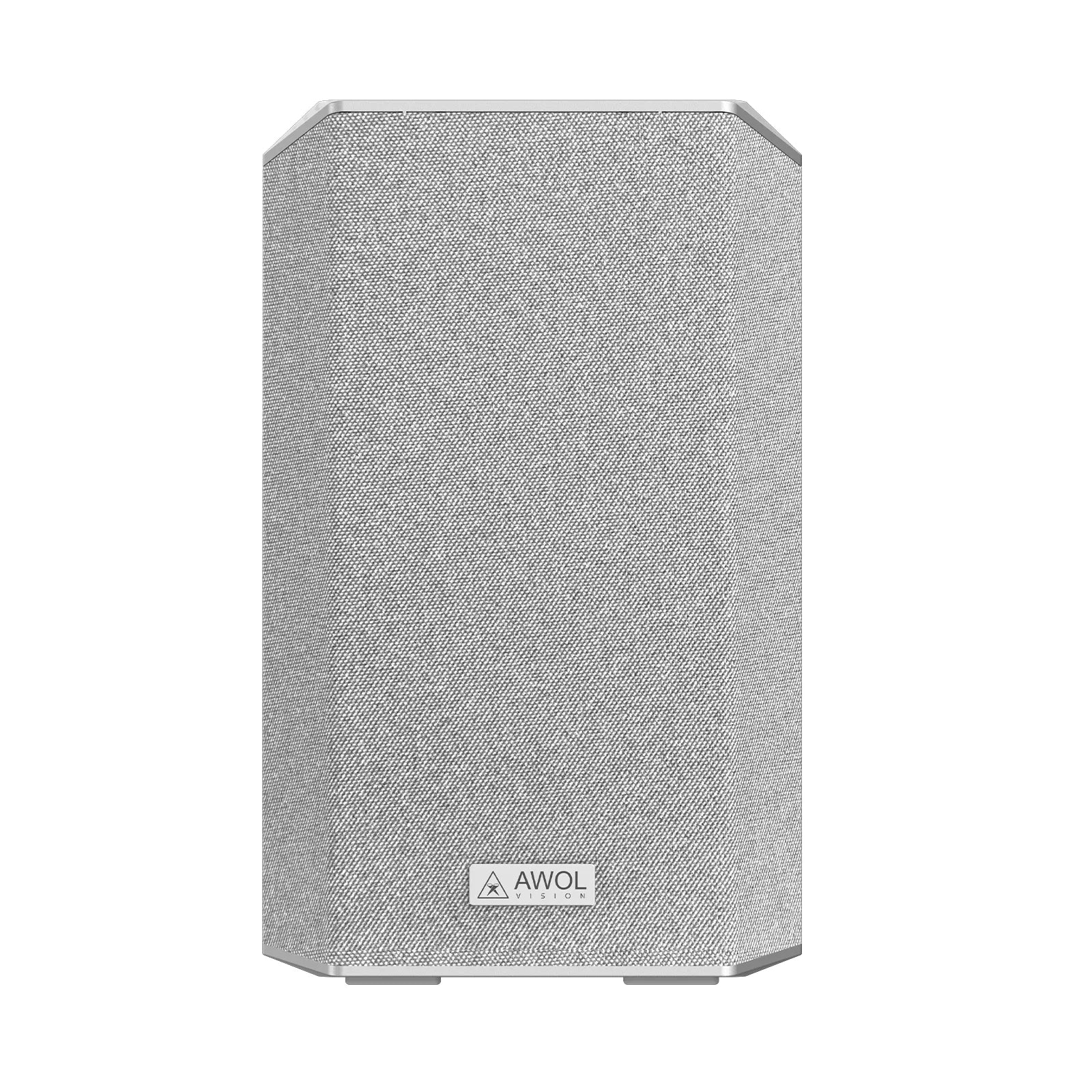 Close-up of AWOL ThunderBeat wireless speaker integrates seamlessly with wireless surround sound systems.