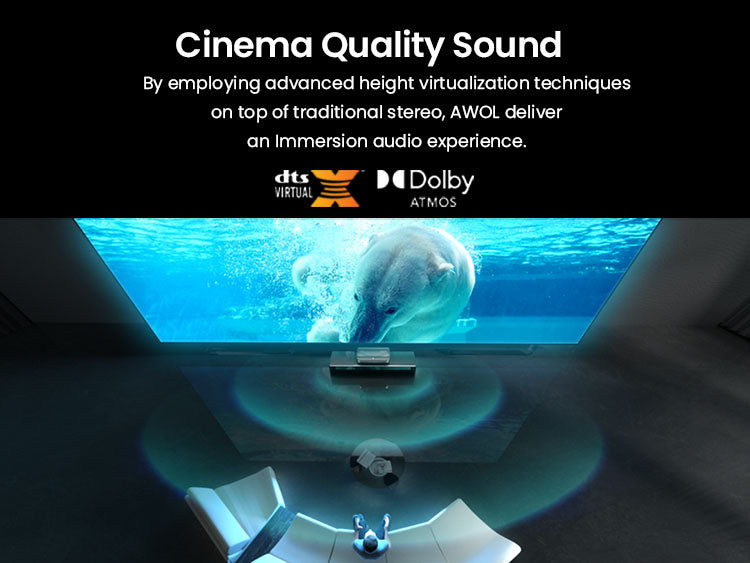 Watching the polar bear video with AWOL Vision LTV-3000 Pro, employed advanced height technology on the traditional stereo, offering user cinema quality sound.