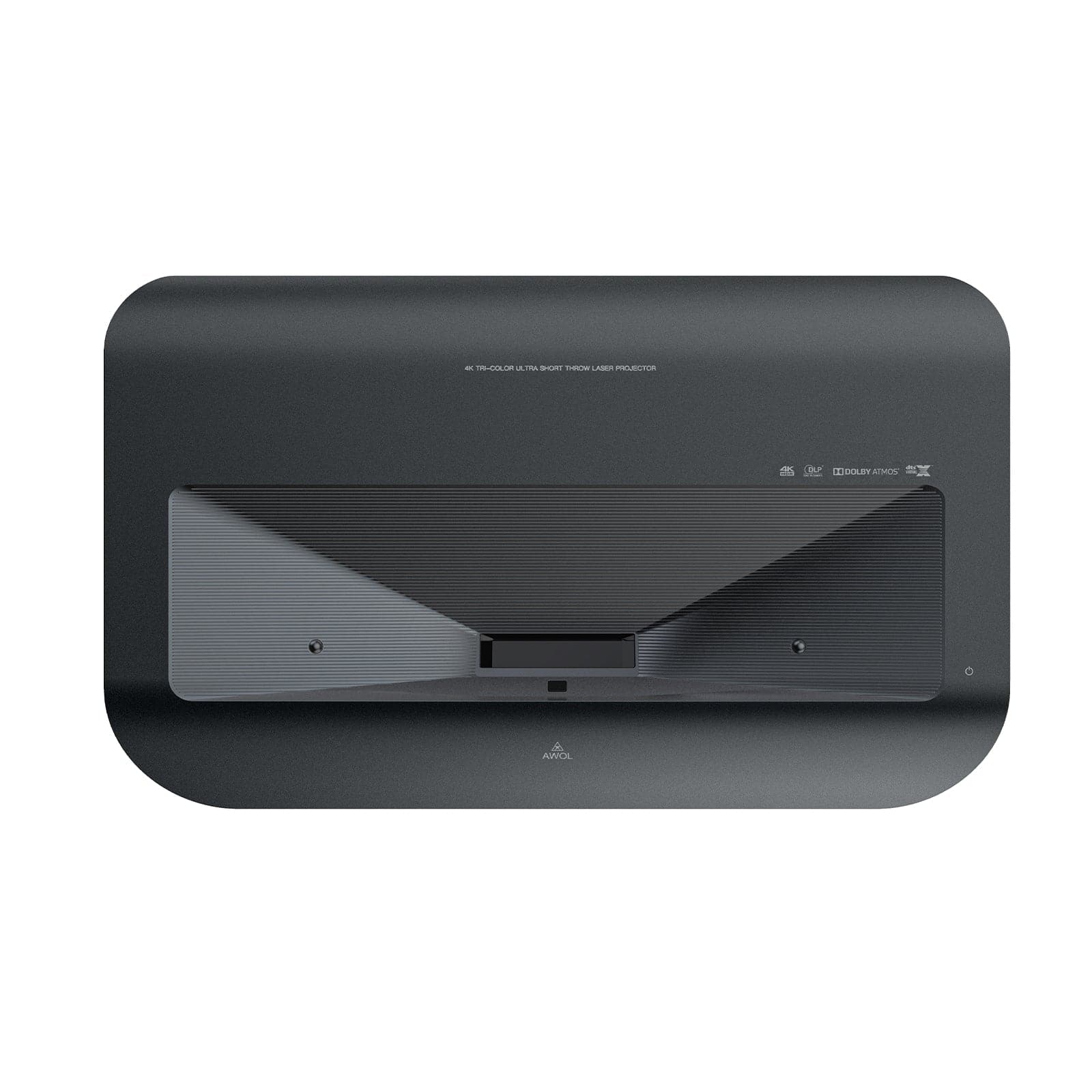Top view of the LTV-3000 Pro 4K UHD triple laser projector with the logo of AWOL.
