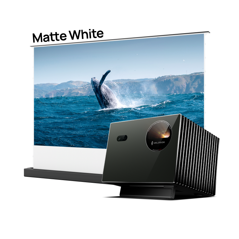 Long-Throw Projector Valerion Pro2 Plus AWOL  Floor Rising Matte White Screen Bundle