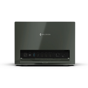 Rear view of Valerion VisionMaster Pro2 4K HDR IMAX Enhanced long throw projector showing HDMI, USB and LAN connection ports.